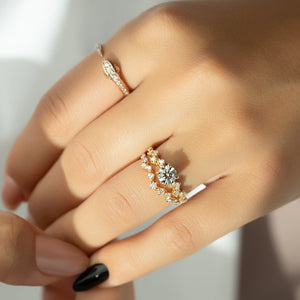 The Mia Set With A Round Moissanite