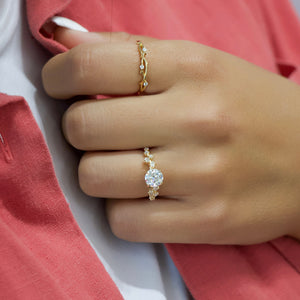 The Mia Set With A Round Moissanite