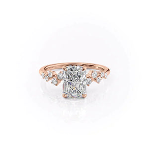 The Mia Set With A 2.5 Carat Radiant Lab Diamond