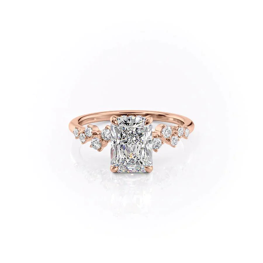 The Mia Set With A 2 Carat Radiant Lab Diamond