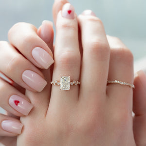 The Mia Set With A 2 Carat Radiant Lab Diamond