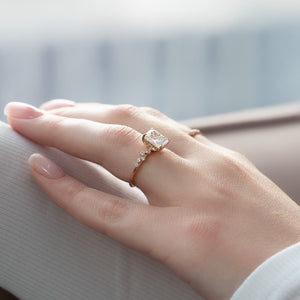 The Mia Set With A 2 Carat Radiant Lab Diamond