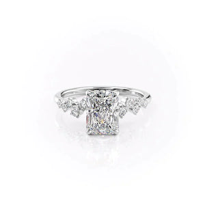 The Mia Set With A 3 Carat Radiant Lab Diamond