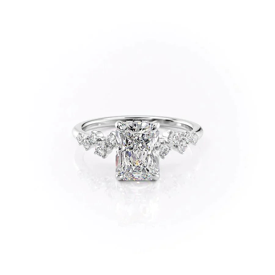 The Mia Set With A 1.5 Carat Radiant Lab Diamond