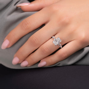 The Mia Set With A 3 Carat Radiant Lab Diamond