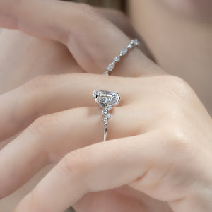 The Mia Set With A 3 Carat Radiant Lab Diamond