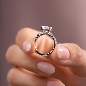 The Mia Set With A 3 Carat Radiant Lab Diamond