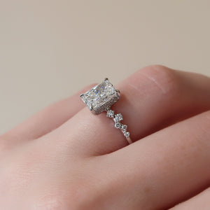 The Mia Set With A 3 Carat Radiant Lab Diamond