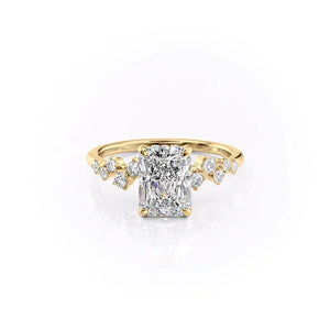 The Mia Set With A 1.5 Carat Radiant Lab Diamond
