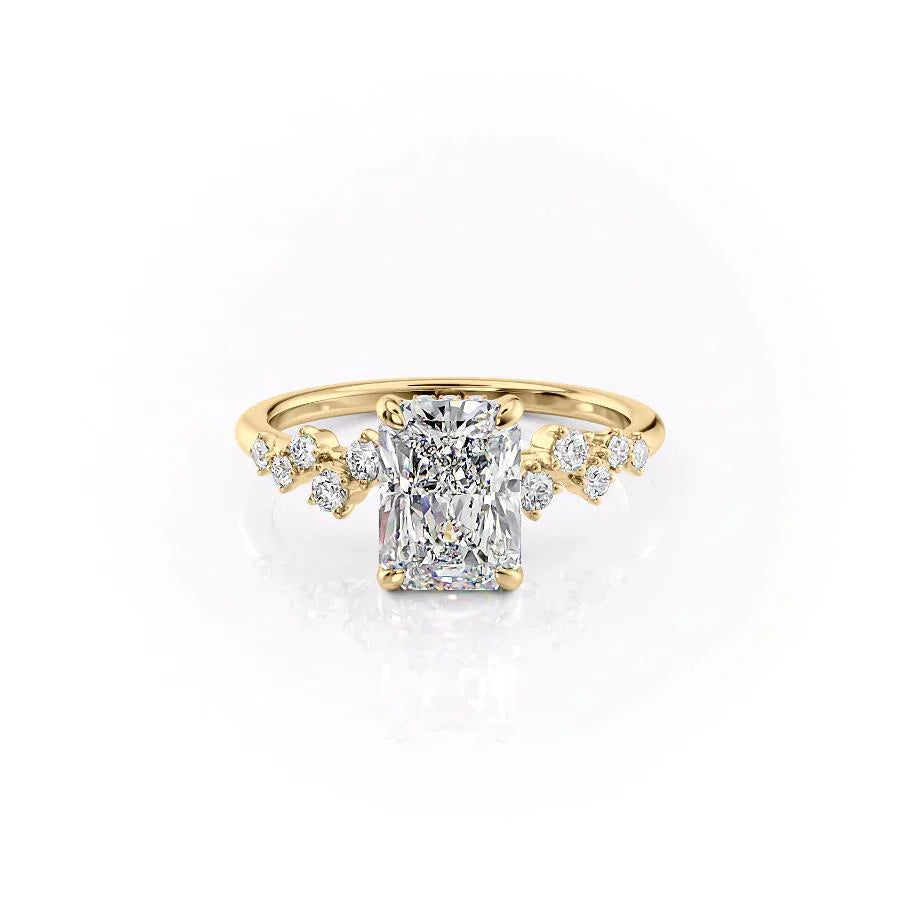 The Mia Set With A 2.5 Carat Radiant Lab Diamond