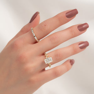 The Mia Set With A Radiant Moissanite