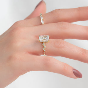 The Mia Set With A 2 Carat Radiant Lab Diamond