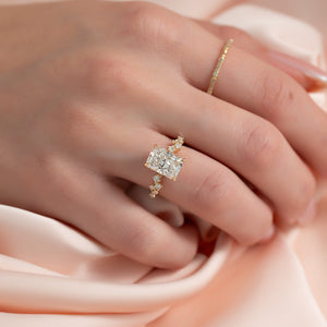 The Mia Set With A Radiant Moissanite