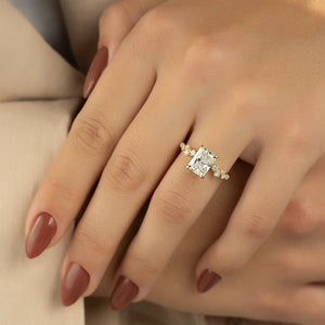 The Mia Set With A Radiant Moissanite