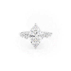 The Mia Set With A 1 Carat Marquise Lab Diamond
