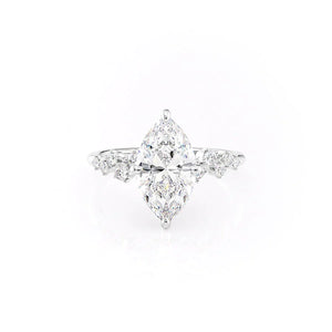 The Mia Set With A 1 Carat Marquise Moissanite