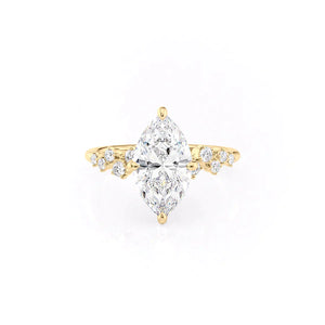 The Mia Set With A 1.5 Carat Marquise Lab Diamond