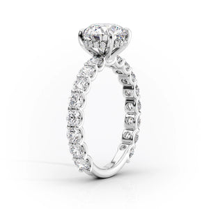 The Adelle Set With A 3 Carat Cushion Lab Diamond
