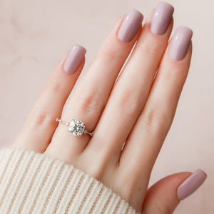 The Penelope Set With A 3 Carat Cushion Lab Diamond