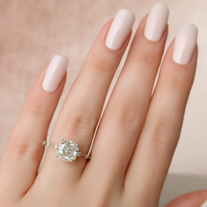 The Penelope Set With A Cushion Moissanite