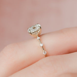 The Penelope Set With A 2 Carat Cushion Lab Diamond