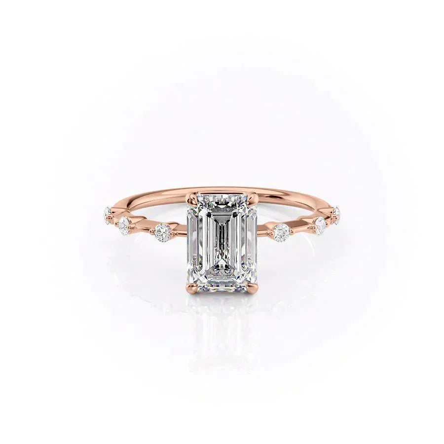 The Penelope Set With A 2.5 Carat Emerald Lab Diamond