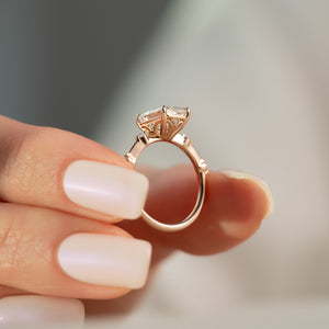 The Penelope Set With A 3.5 Carat Emerald Moissanite