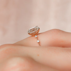 The Penelope Set With A 3.5 Carat Emerald Moissanite