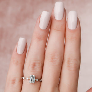 The Penelope Set With A 1.5 Carat Emerald Lab Diamond