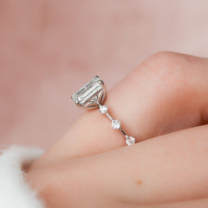 The Penelope Set With A 1.5 Carat Emerald Lab Diamond