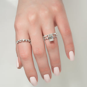 The Penelope Set With A 1.5 Carat Emerald Lab Diamond