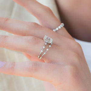 The Penelope Set With A 1.5 Carat Emerald Lab Diamond