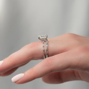 The Penelope Set With A 1.5 Carat Emerald Lab Diamond