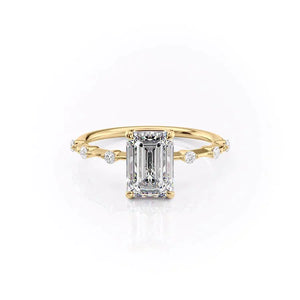 The Penelope Set With A 1.5 Carat Emerald Moissanite
