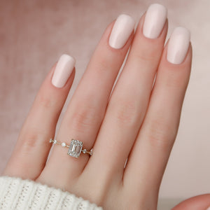 The Penelope Set With A 1.5 Carat Emerald Lab Diamond
