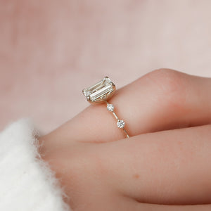 The Penelope Set With A 1.5 Carat Emerald Lab Diamond