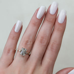 The Penelope Set With A 1.5 Carat Emerald Lab Diamond