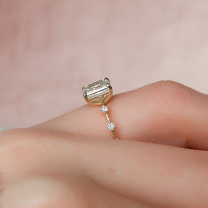 The Penelope Set With A 1.5 Carat Emerald Lab Diamond
