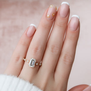 The Penelope Set With A 1.5 Carat Emerald Lab Diamond