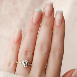 The Penelope Set With A 1.5 Carat Emerald Lab Diamond