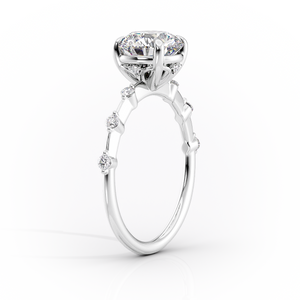 The Penelope Set With A 2 Carat Marquise Lab Diamond