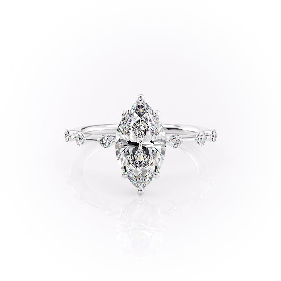 The Penelope Set With A 4.5 Carat Marquise Moissanite