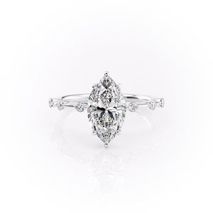 The Penelope Set With A 2 Carat Marquise Lab Diamond