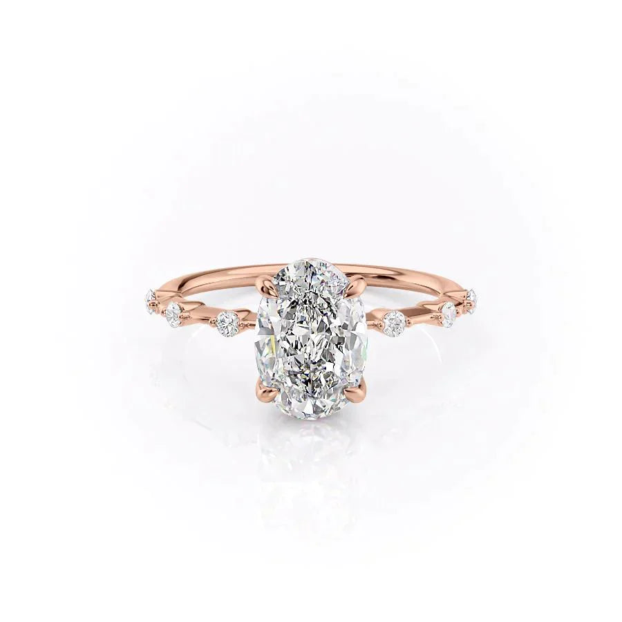 The Penelope Set With A 1.5 Carat Oval Moissanite