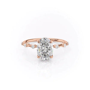 The Penelope Set With A 1.5 Carat Oval Moissanite