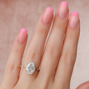 The Penelope Set With A 1.5 Carat Oval Lab Diamond