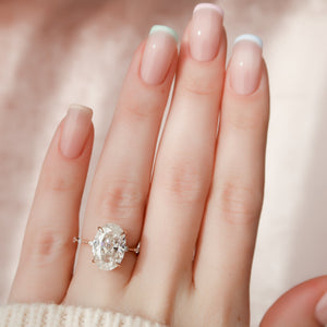 The Penelope Set With A 1.5 Carat Oval Lab Diamond