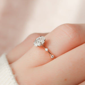 The Penelope Set With A 1.5 Carat Oval Lab Diamond