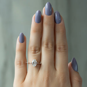 The Penelope Set With A 1.5 Carat Oval Lab Diamond