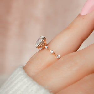 The Penelope Set With A 1.5 Carat Oval Lab Diamond